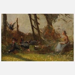 Paul Louis Martin des Amoignes, Truthähne und Frau