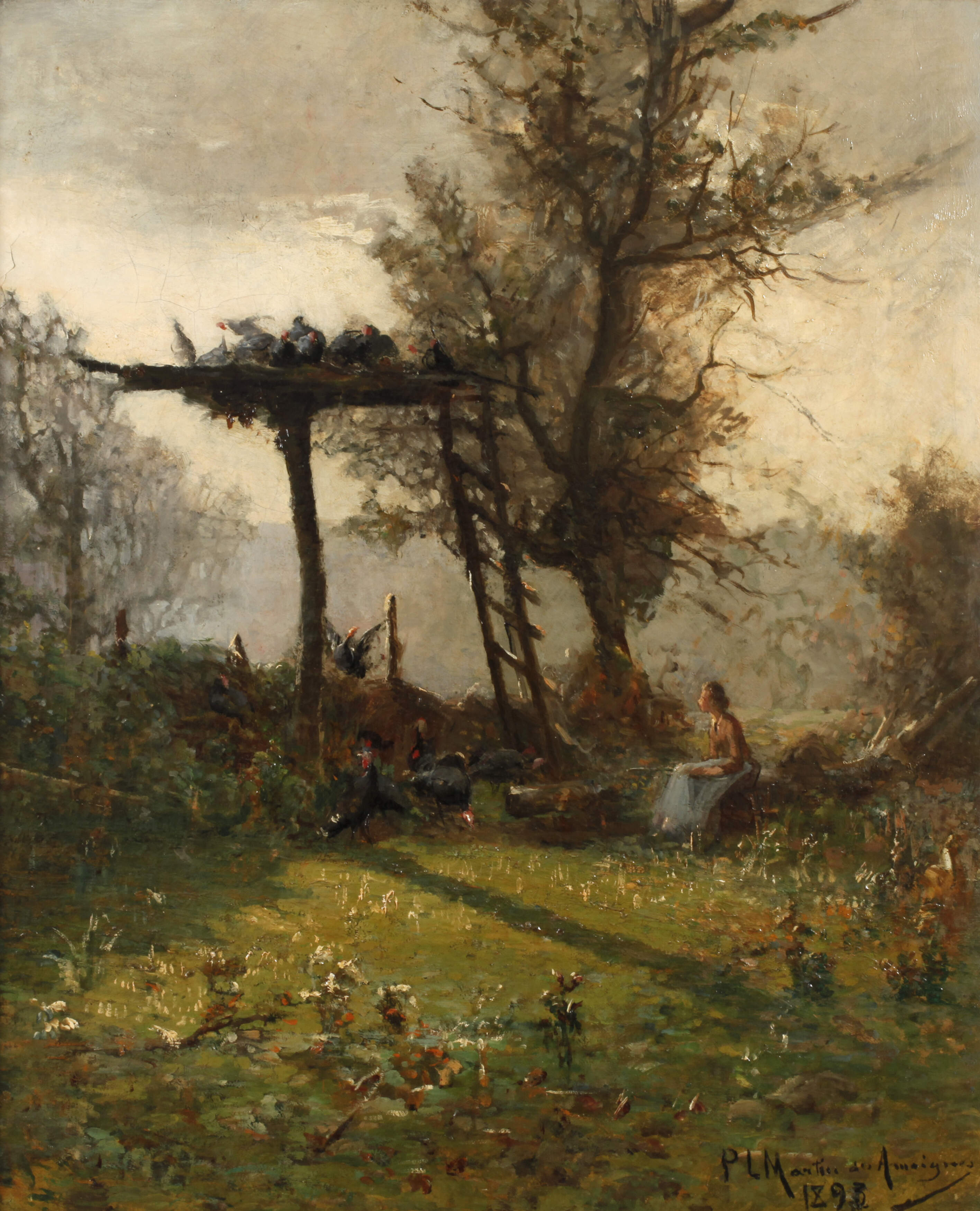 Paul Louis Martin des Amoignes, Truthähne und Frau