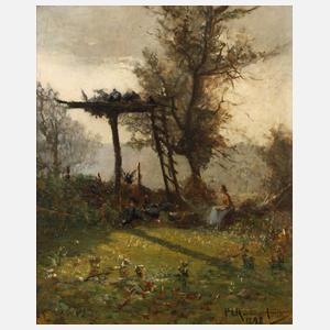 Paul Louis Martin des Amoignes, Truthähne und Frau