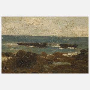 Eugène Boudin, attr., Nordfranzösische Küstenpartie
