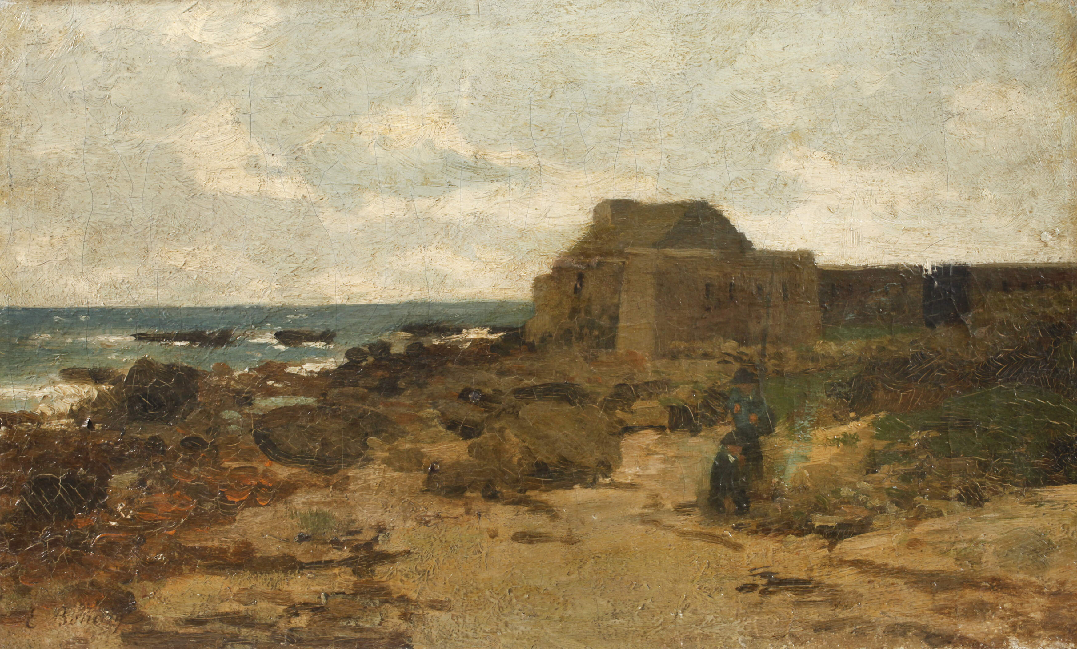 Eugène Boudin, attr., Nordfranzösische Küstenpartie