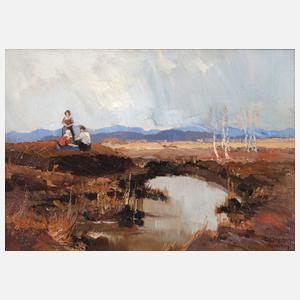 Emil Brehm, Feldarbeiter im Moor