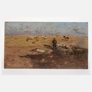 Hugo Mühlig, Schafherde und Heuwender