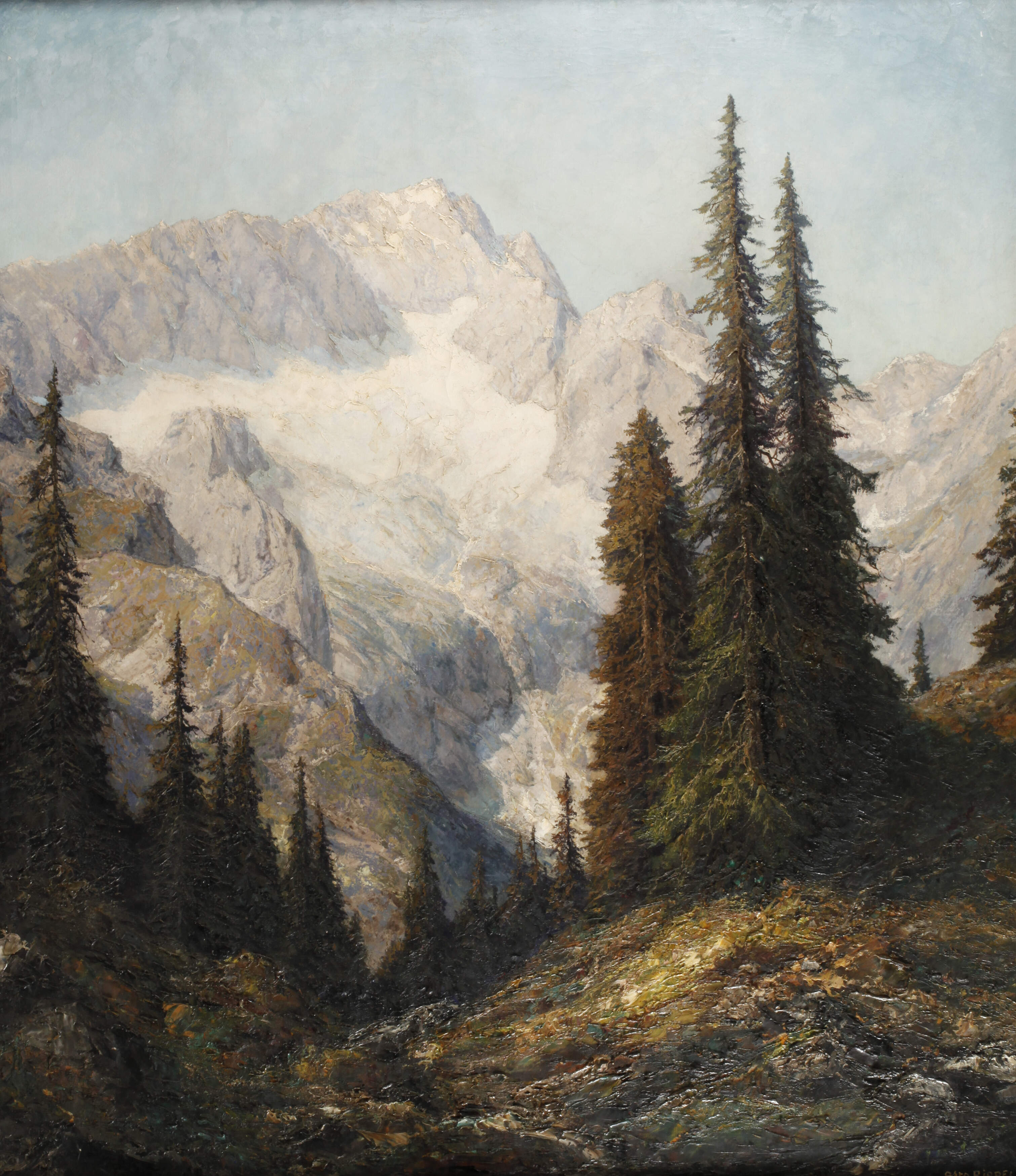 Otto Pippel, Blick durchs Höllental zur Zugspitze