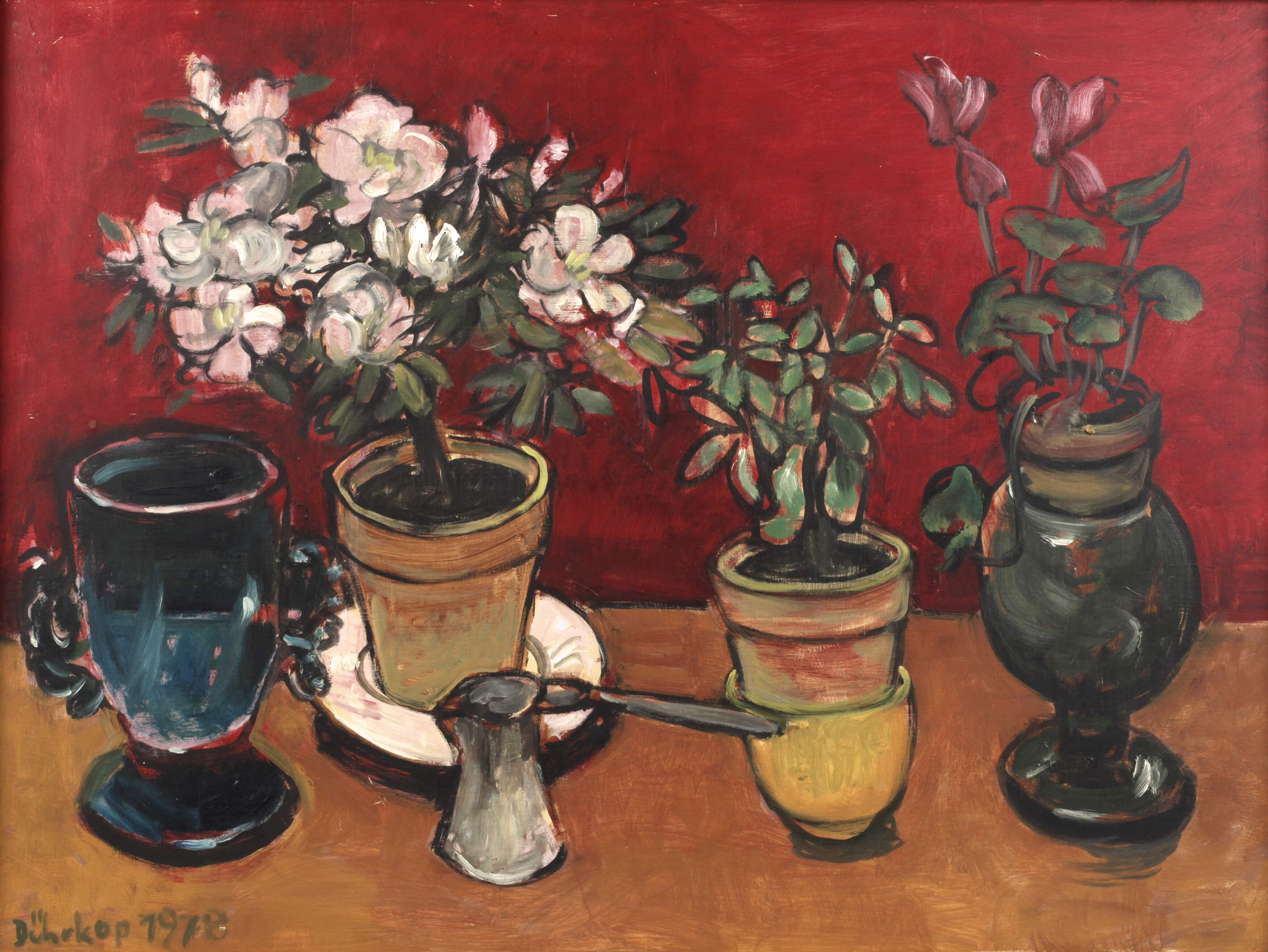 Günter Dührkop, Stillleben mit Azaleen