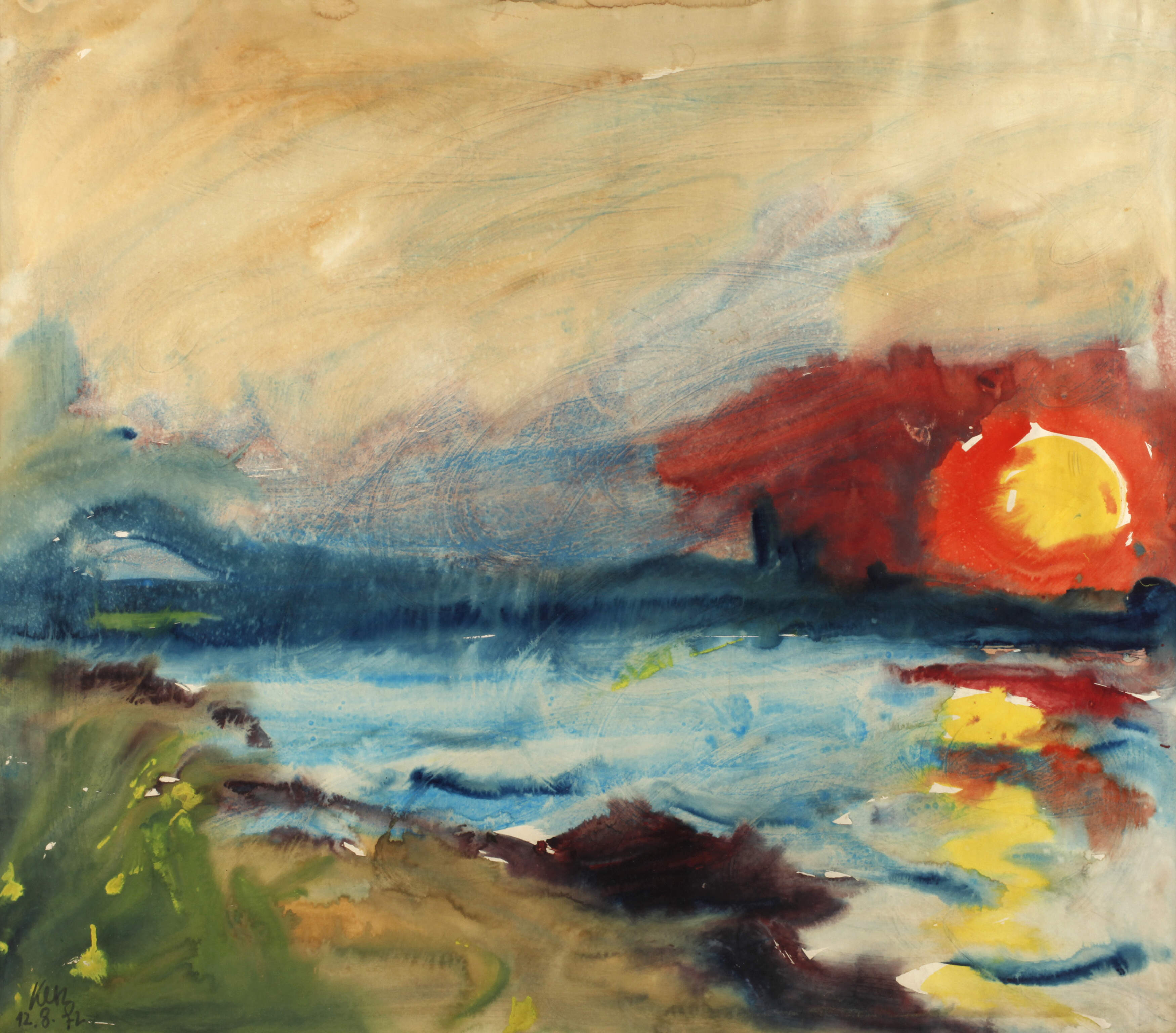 Fritz Ketz, "Sonnenuntergang am Limfjord"