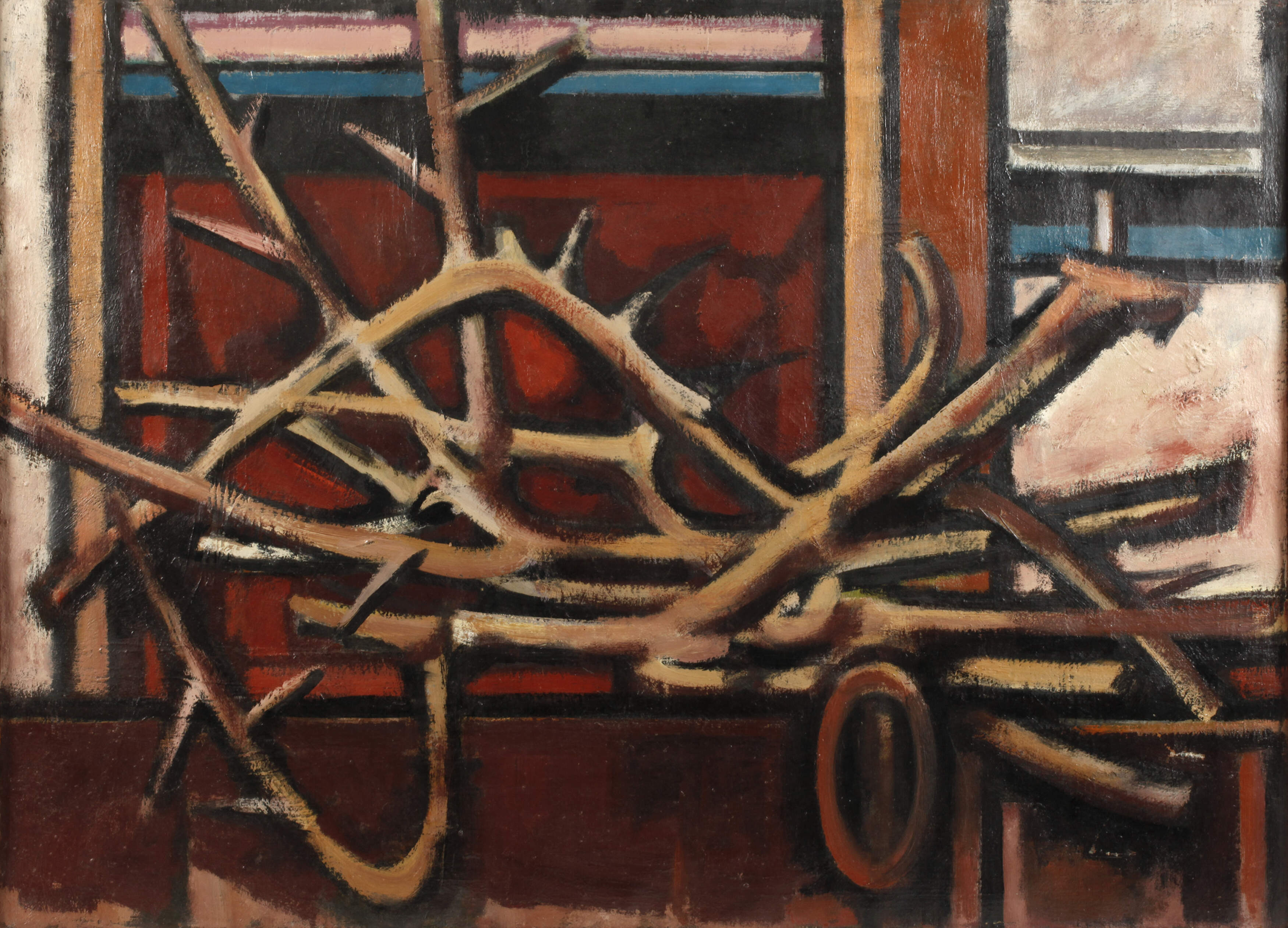 Paul Klose, Abstraktes Stillleben mit Ästen