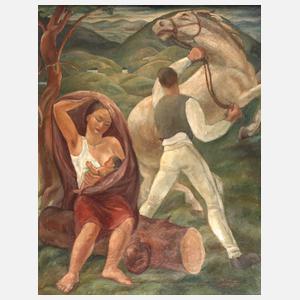 Artur Leiter, attr., Familienidyll