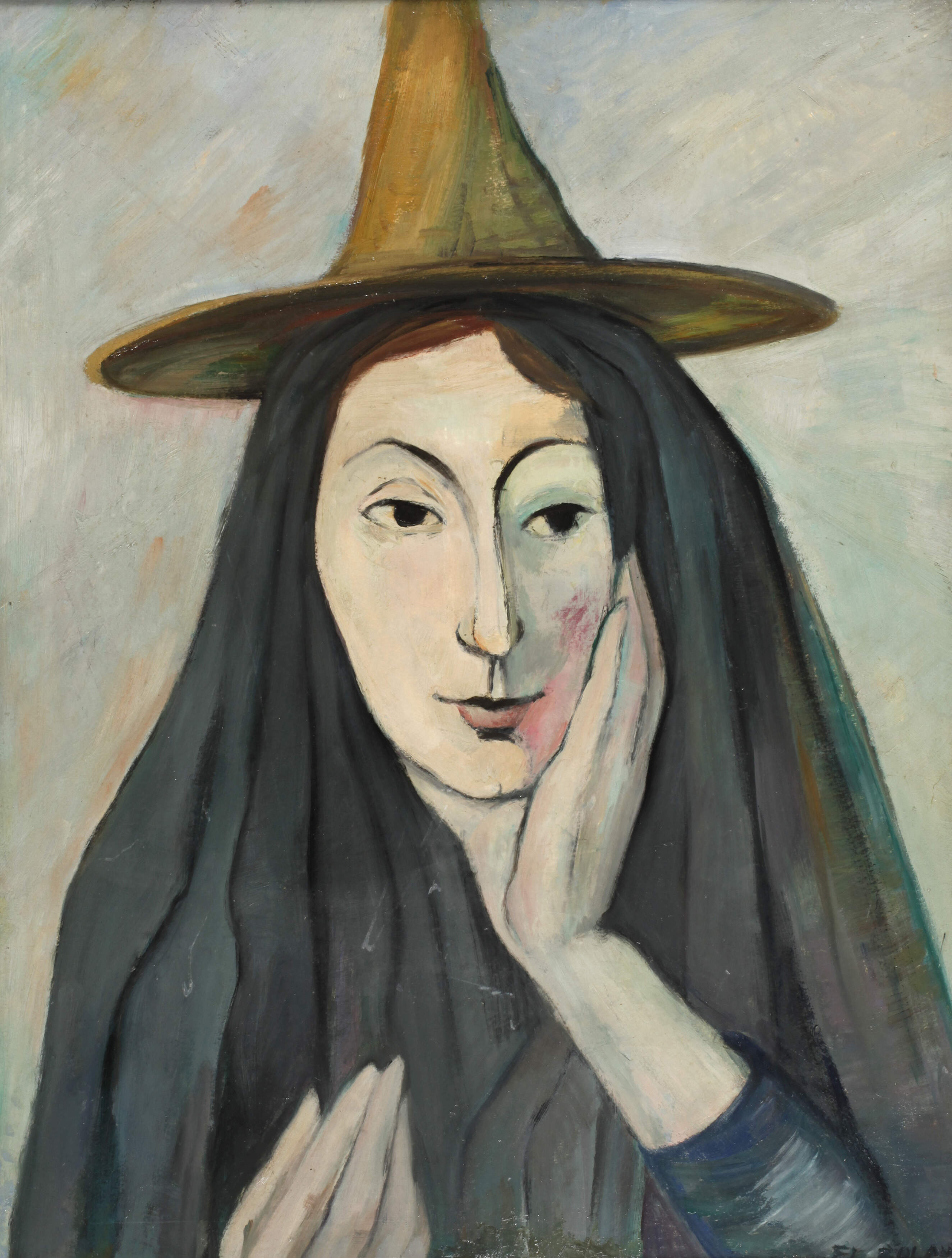 Flory Roland, Dame mit Hut