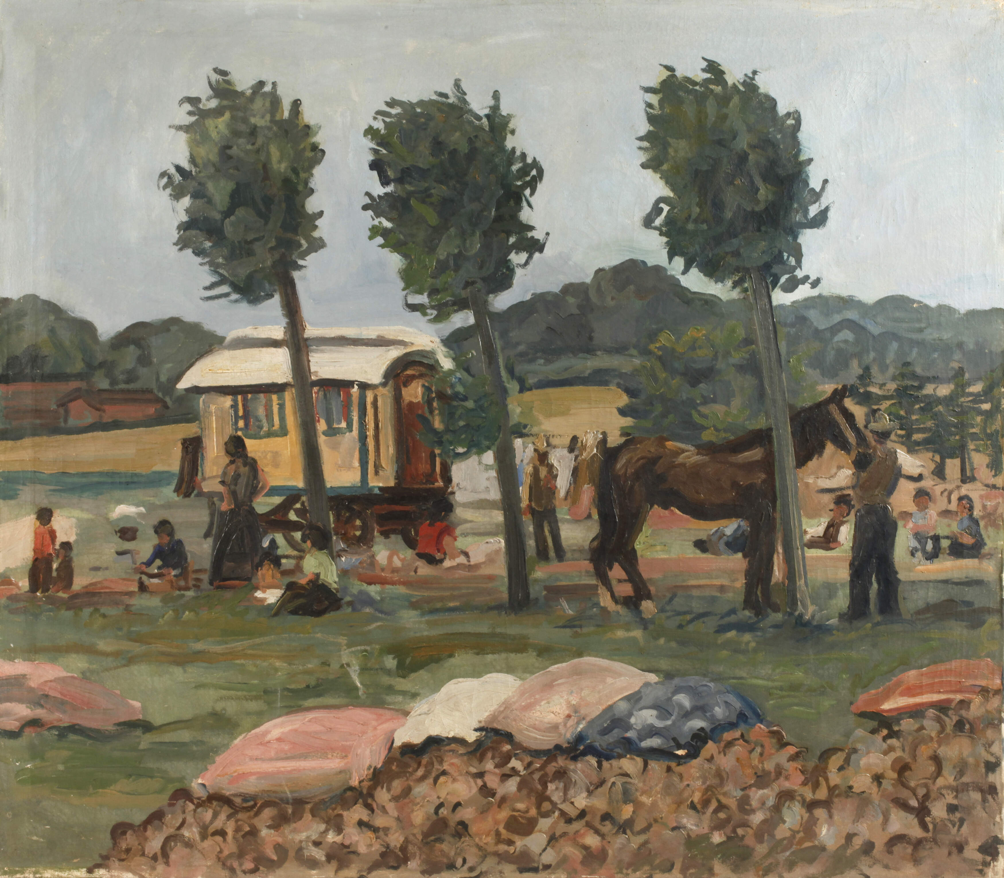 Fahrendes Volk auf der Landstraße