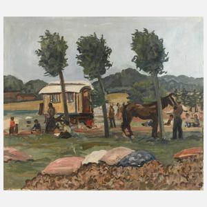 Fahrendes Volk auf der Landstraße