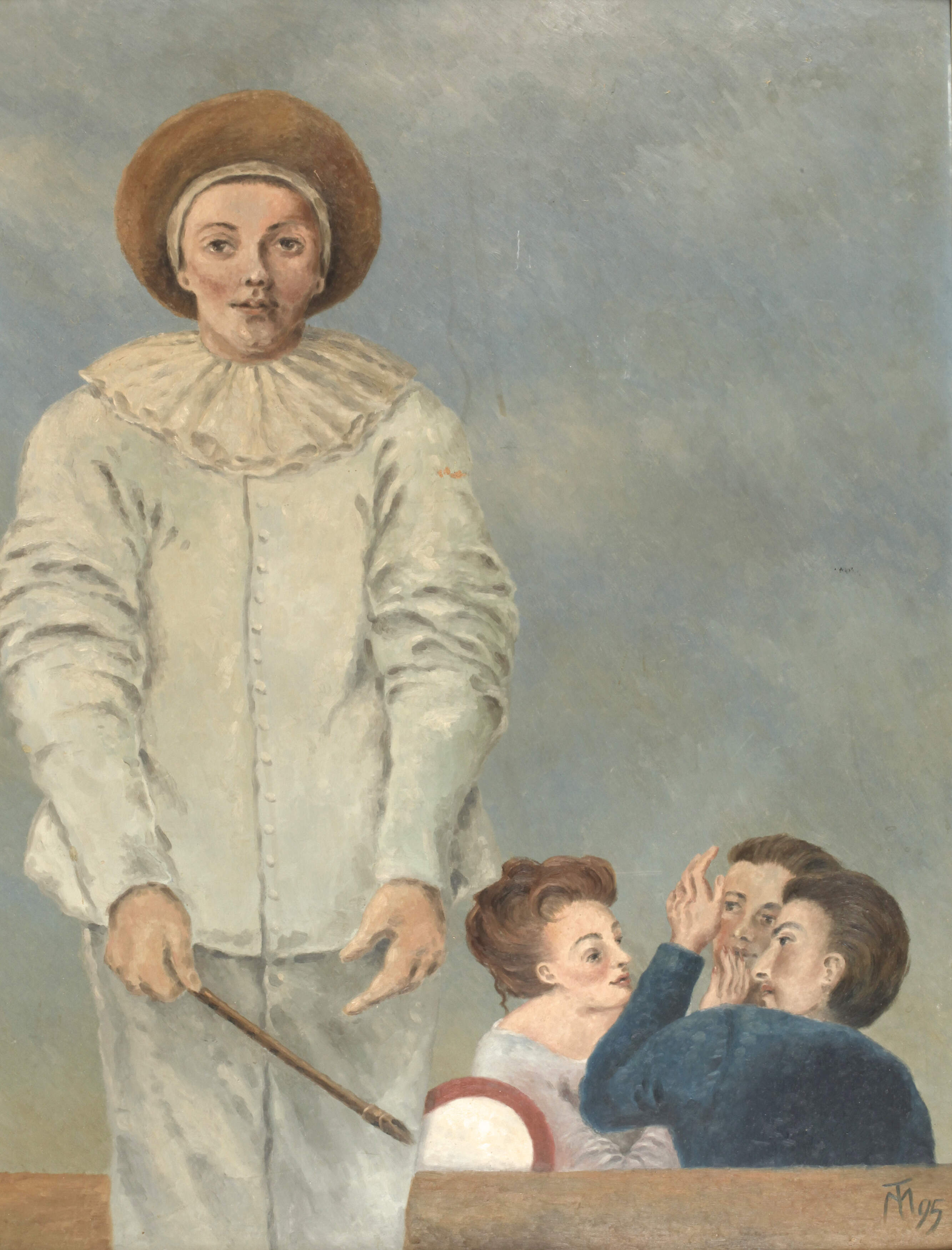 Harlekin und Publikum