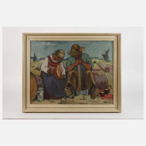 Expressionist, Rastendes Bauernpaar