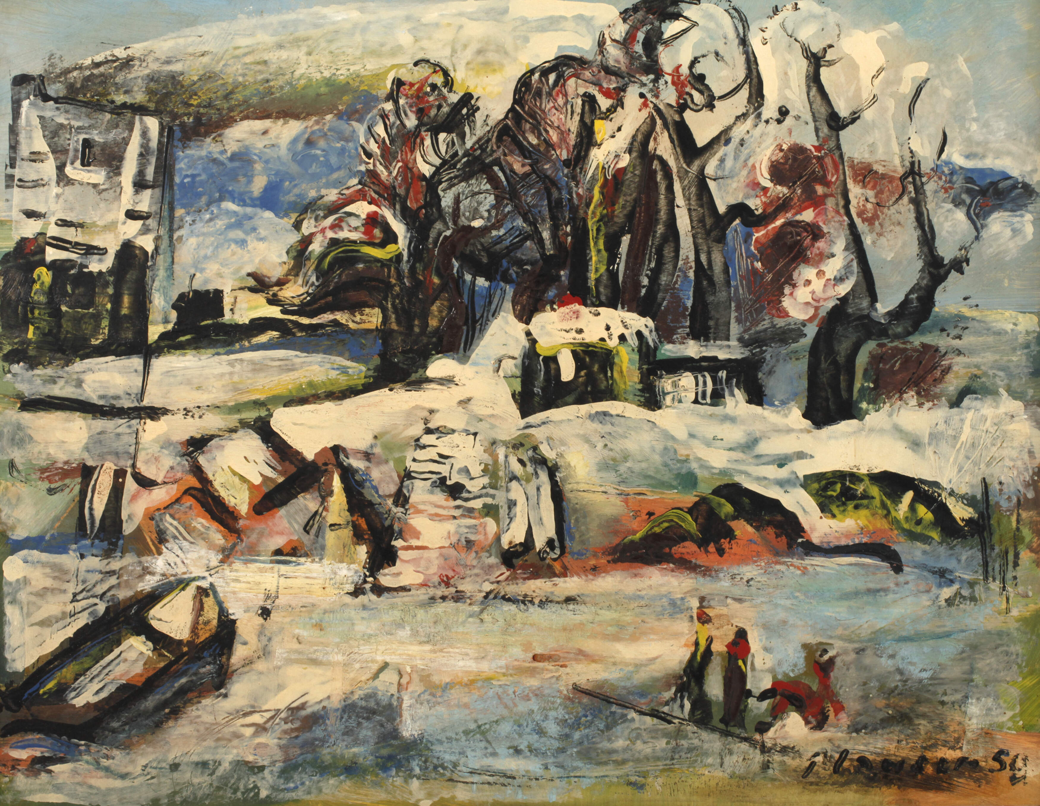 André Planson, attr., Winterliche Landschaft