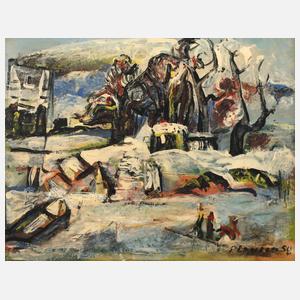 André Planson, attr., Winterliche Landschaft