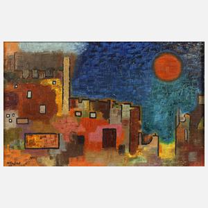 H. Seyfried, Mond über der Stadt