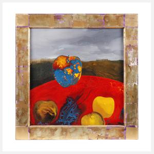 Phantastische Komposition mit Äpfeln