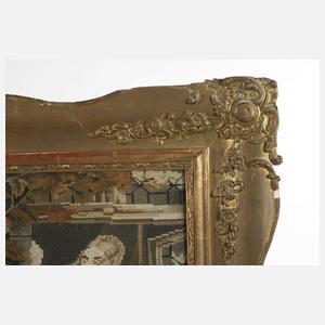 Paar Rahmen Biedermeier mit Stickerei