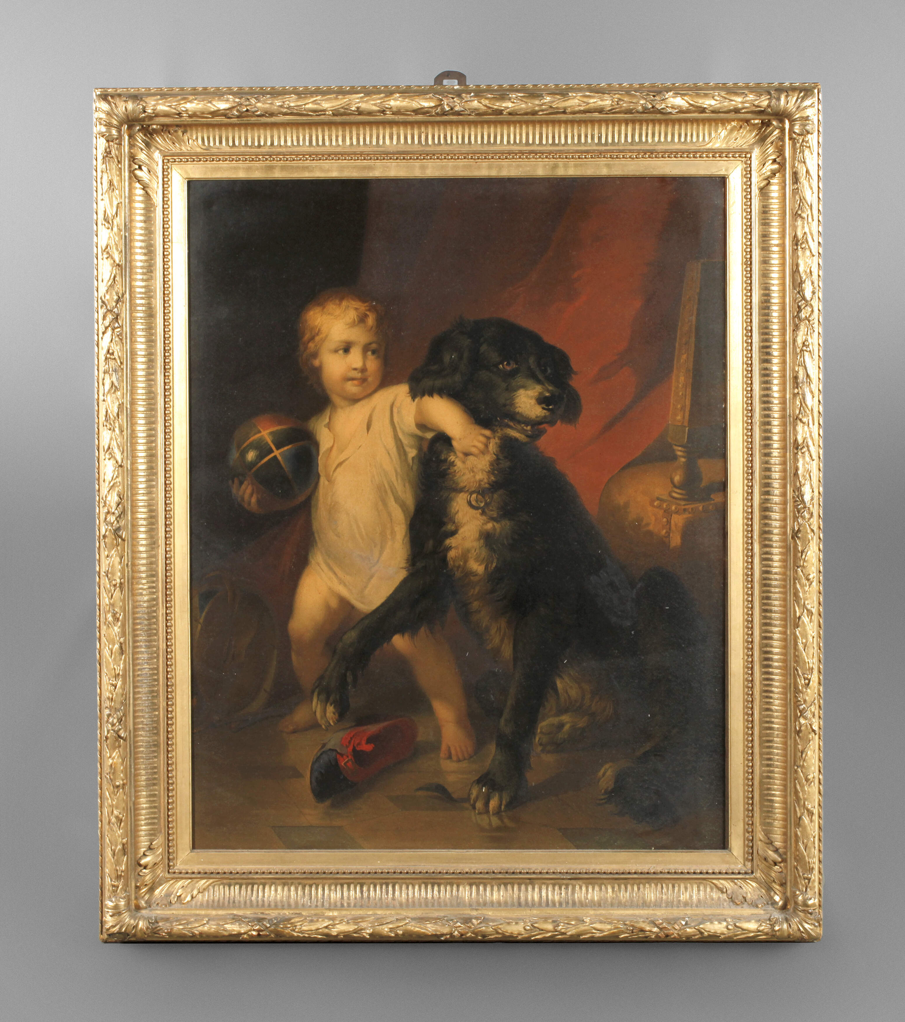 Goldstuckrahmen Gründerzeit mit Kinderbildnis