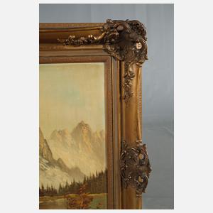 Rahmen Historismus mit Alpenlandschaft