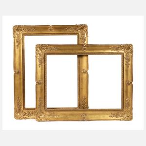 Paar Goldstuckrahmen Historismus