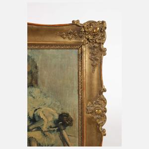 Spätbiedermeier Goldstuckrahmen mit Ballettszene