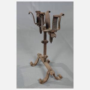 Paar spätgotische Kaminkerzenleuchter