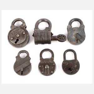 Konvolut Vorhängeschlösser
