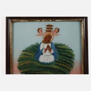 Bäuerliches Votivbild, Hinterglasmalerei 19. Jh.