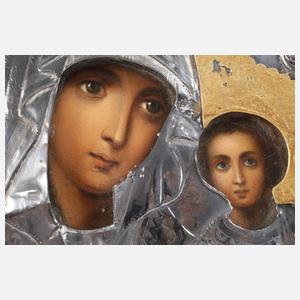 Marienikone im Silberoklad