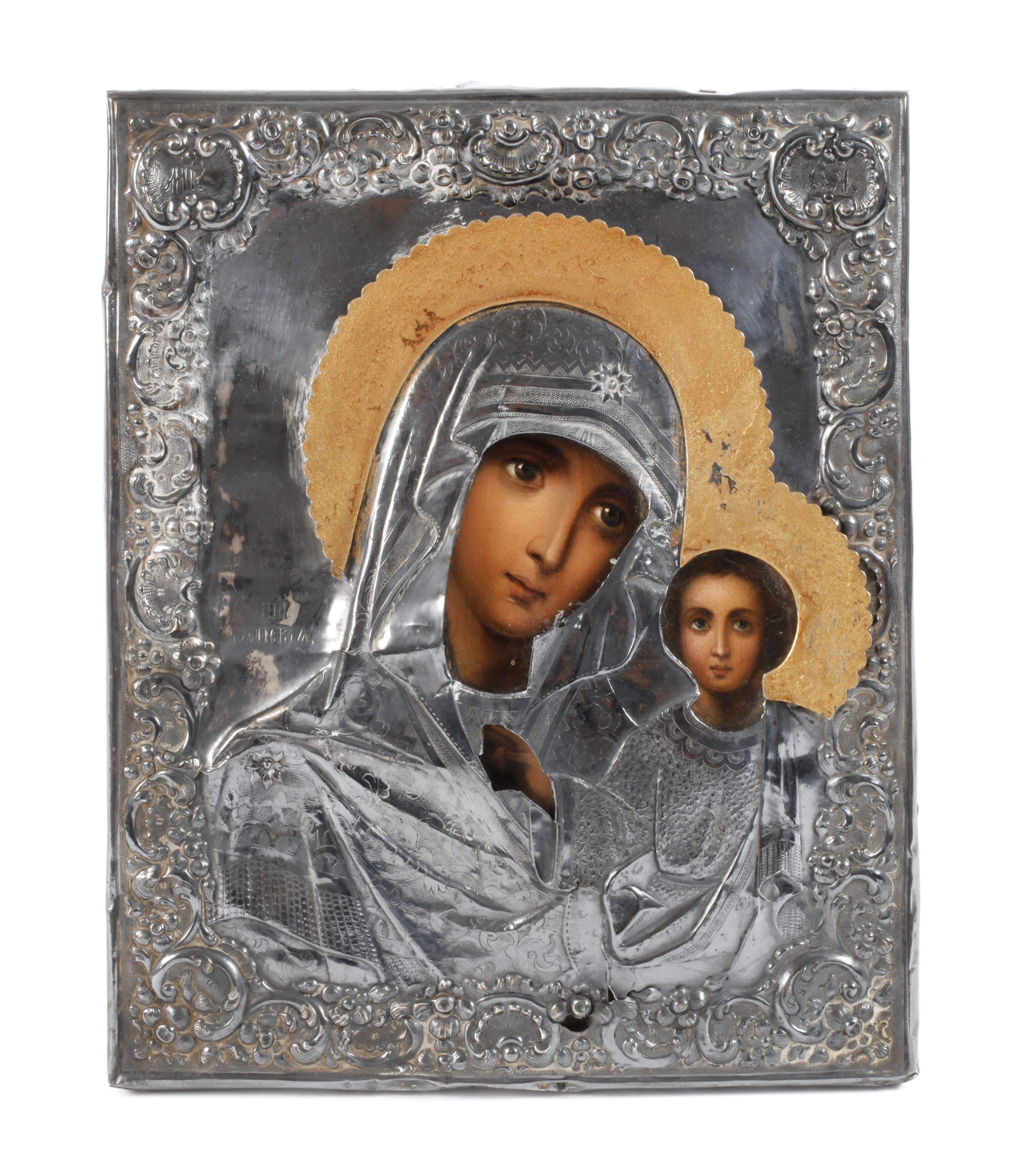 Marienikone im Silberoklad