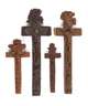Vier Reliquienkreuze