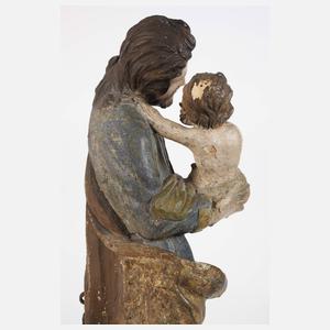 Geschnitzte Heiligenplastik