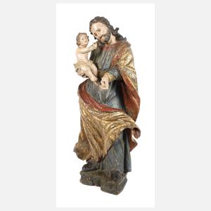 Geschnitzte Heiligenplastik