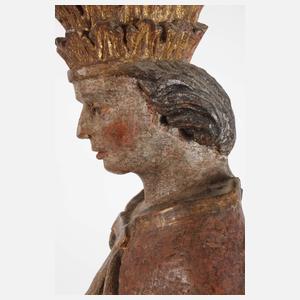 Geschnitzte Heiligenplastik