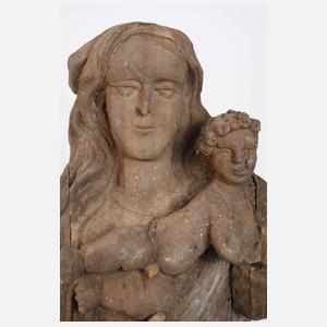 Fragment einer Heiligenfigur