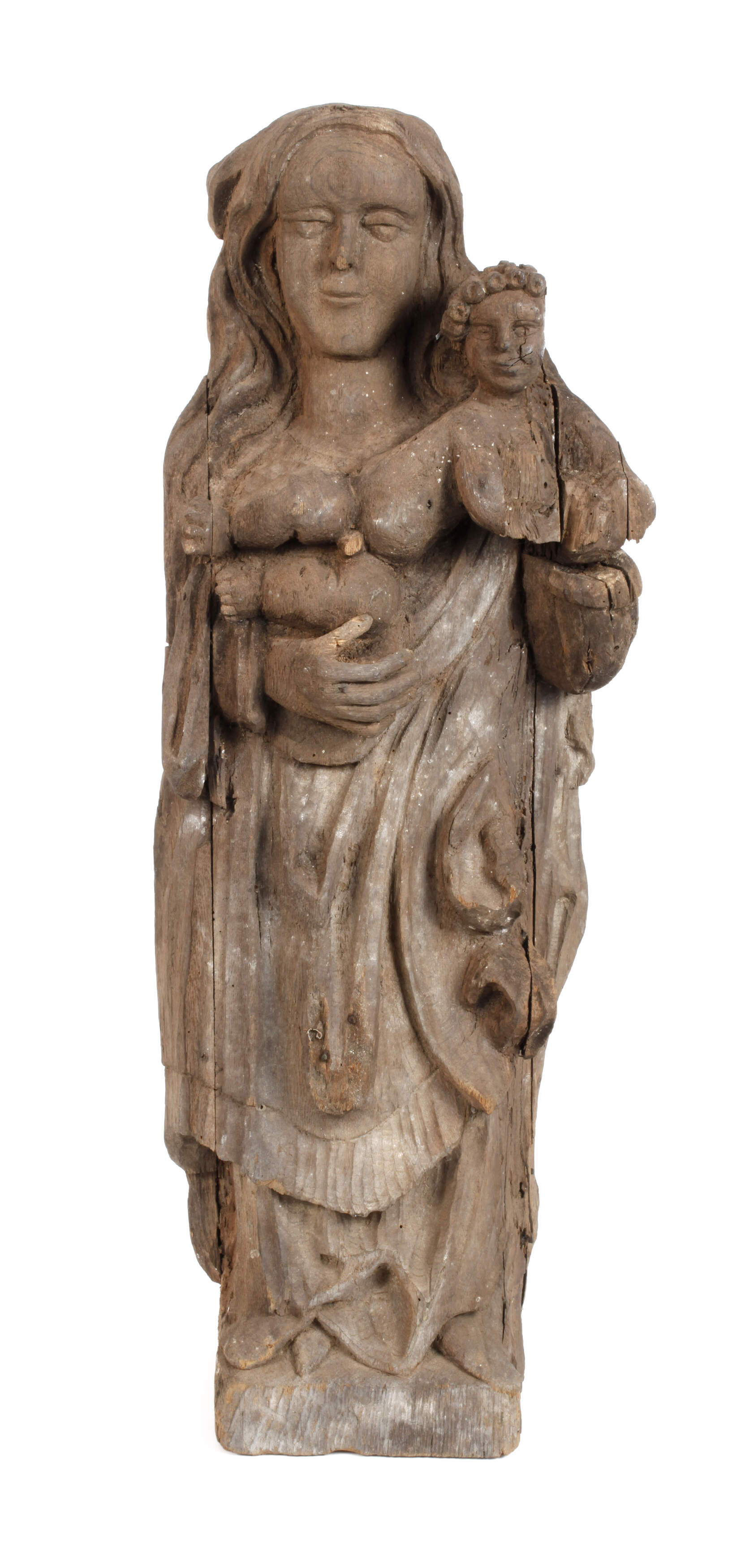 Fragment einer Heiligenfigur