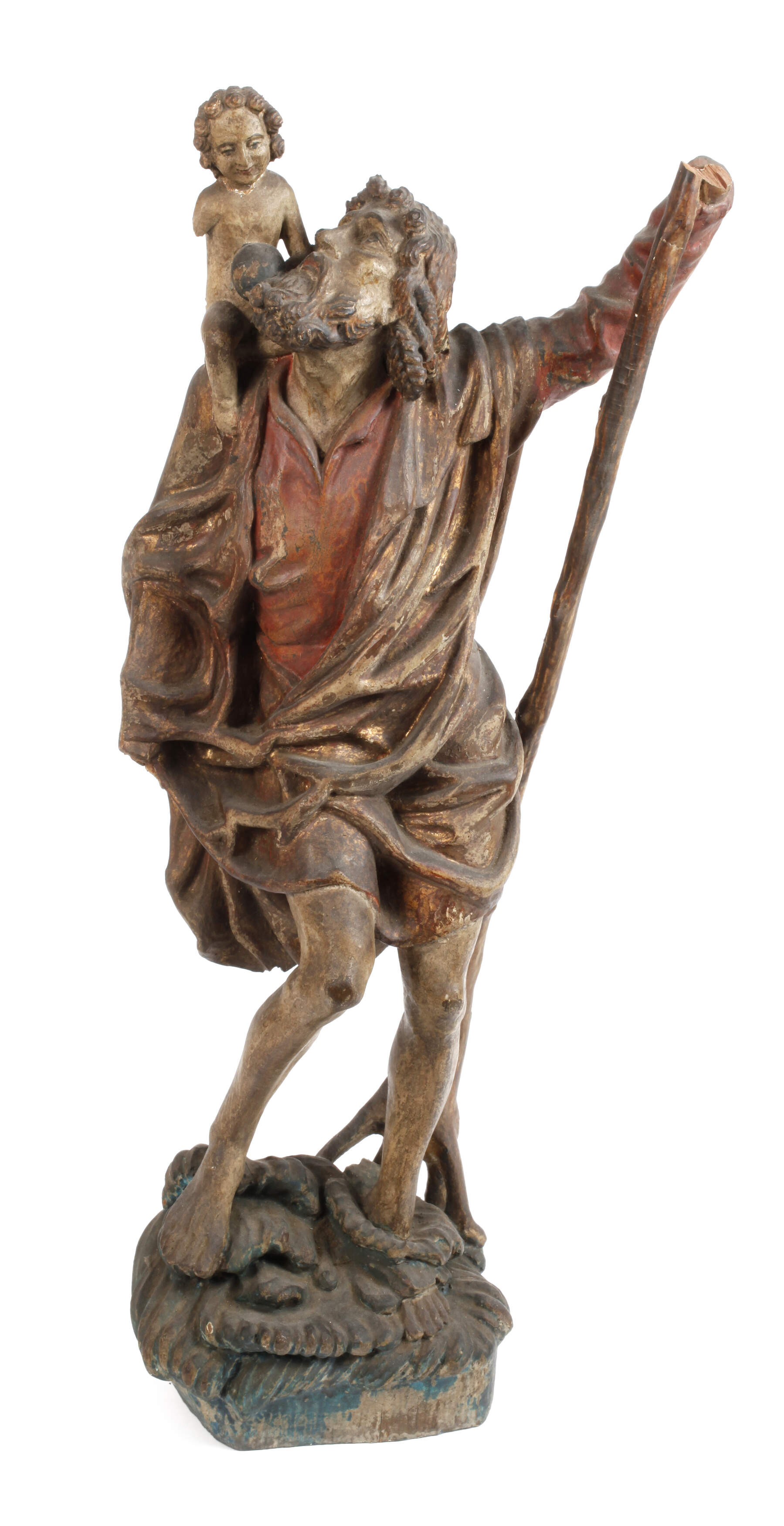 Geschnitzte Heiligenfigur