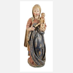 Geschnitzte Madonnenplastik
