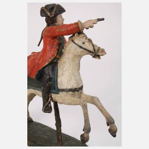 Geschnitzte Reiterplastik