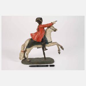 Geschnitzte Reiterplastik