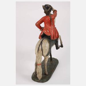 Geschnitzte Reiterplastik
