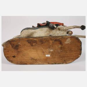 Geschnitzte Reiterplastik