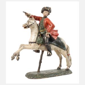 Geschnitzte Reiterplastik