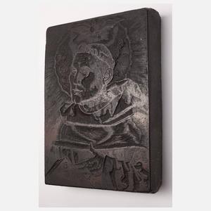 Druckstock des Portraits von Martin Luther