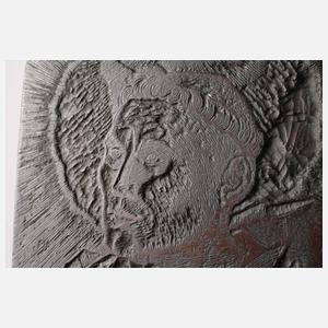 Druckstock des Portraits von Martin Luther