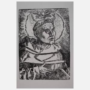 Druckstock des Portraits von Martin Luther