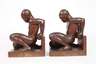 Paar figürliche Buchstützen