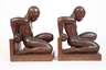 Paar figürliche Buchstützen