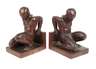 Paar figürliche Buchstützen